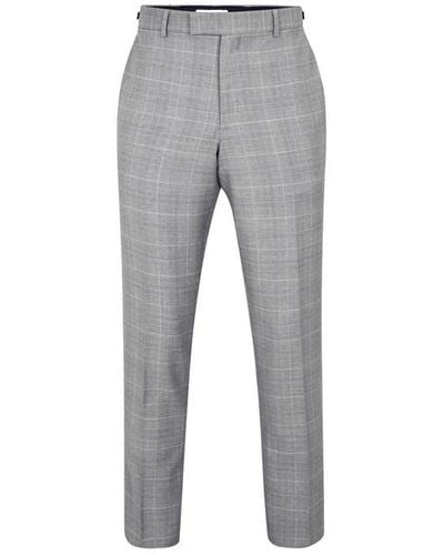 Richard James Wilder Suit Check Trousers - Grey