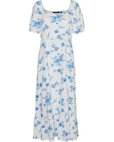 Vero Moda Vm Linen Drs Ld43 - Blue