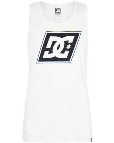 Dc Slant Logo Tank Top - White
