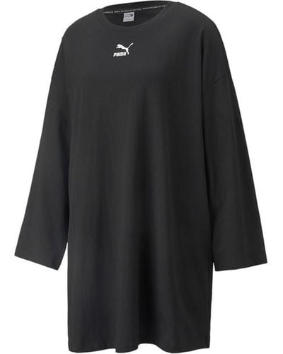 PUMA Classic Long Sleeve T-shirt Dress - Black