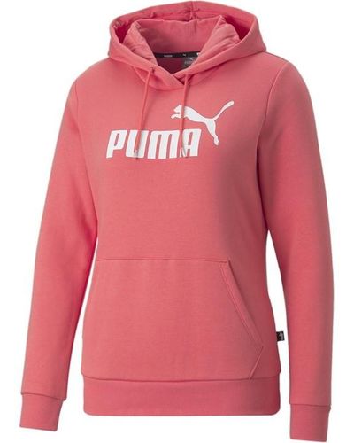 PUMA Logo Ladies Hoody - Red