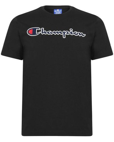 Champion Logo T Shirt - Black