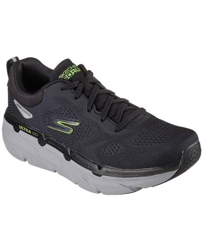 Skechers Engineered Mesh Lace Up Low-top Trainers - Black