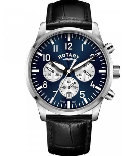 Rotary Gs_pilot E Chronograph Watch - Black