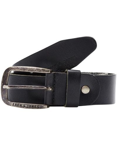 Jack & Jones Paul Leather Belt - Black