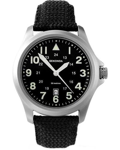 Sekonda Stainless Steel Classic Analogue Quartz Watch - Black