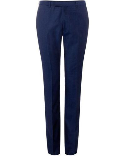 Kenneth Cole Austin Slim Herringbone Suit Trouser - Blue