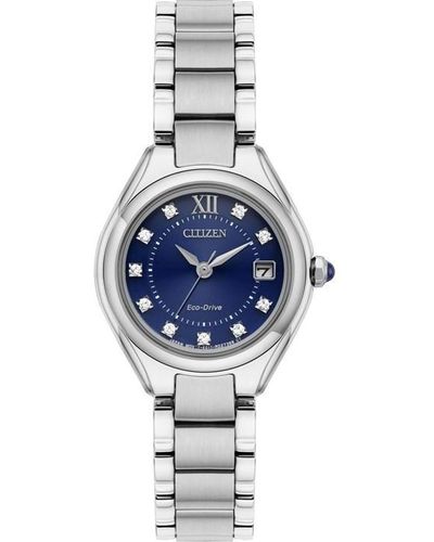 Citizen Crystal Stainless Steel Classic Watch - Blue