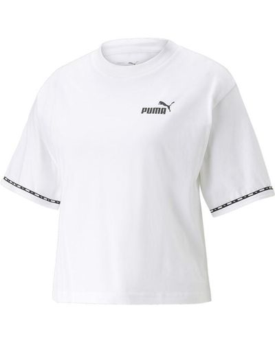 PUMA Power Tape Short Sleeve T-shirt - White