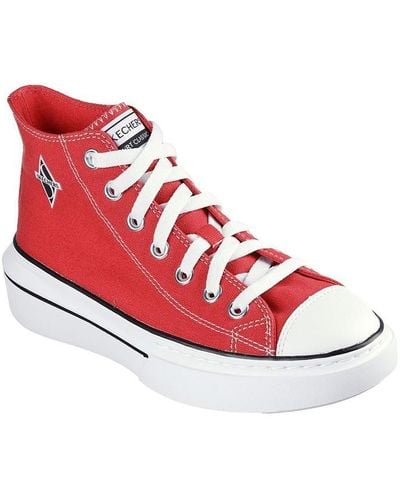Skechers Canvas Mid Top Lace-up W Air-cooled High-top Trainers - Red