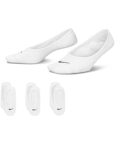 Nike 3 Pack Invisible Socks Ladies - White