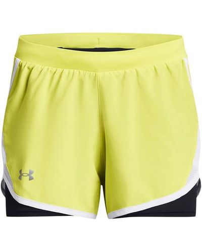 Under Armour Fly By 2.0 2n1 Short - Yellow