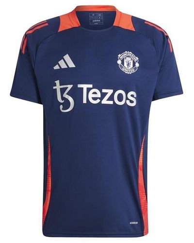 adidas Manchester United Training Shirt 2024 2025 Adults - Blue