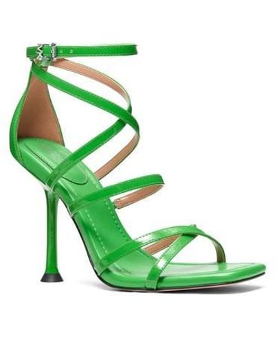 MICHAEL Michael Kors Imani Patent Leather Sandals - Green