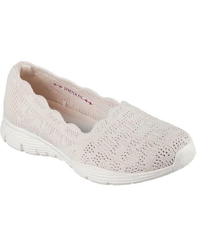 Skechers Open Crochet Knit Loaferw Air-coole Loafers - Natural