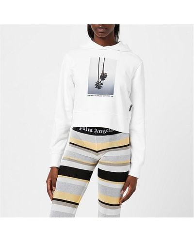 Palm Angels Mirage Fitted Hoodie - White
