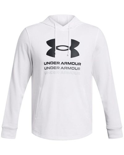 Under Armour Rival Terry Graphic Hood - White