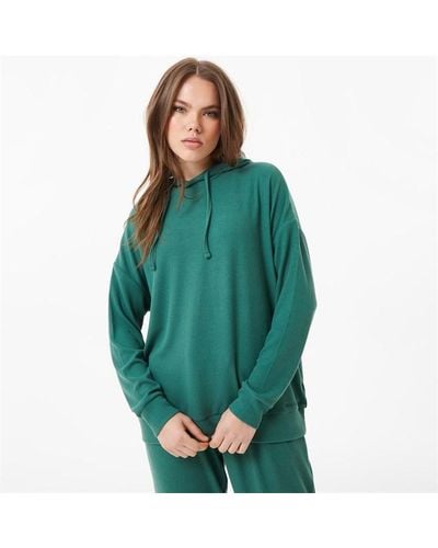 Usa Pro Ribbed Slouchy Hoodie - Green