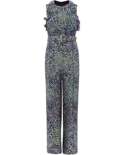 Phase Eight maggie Ditsy Ruffle Jumpsuit - Grey