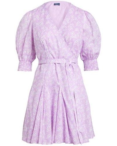 Polo Ralph Lauren Soma Floral Print Dress - Purple