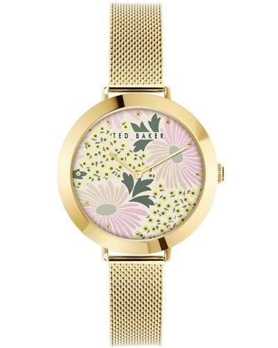 Ted Baker Ladies Ammy Floral Watch - Metallic