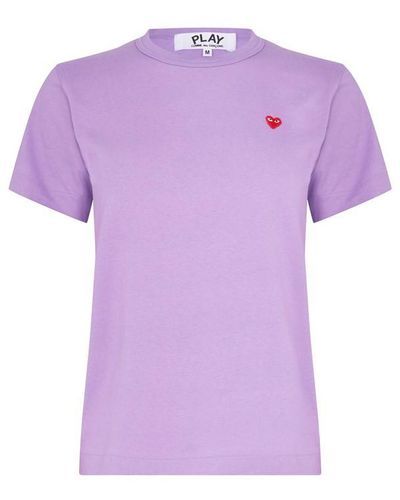 COMME DES GARÇONS PLAY Small Heart T Shirt - Purple