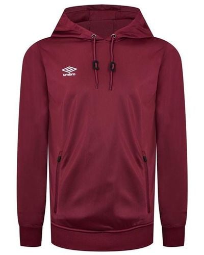 Umbro Essential Poly Hoodie - Red