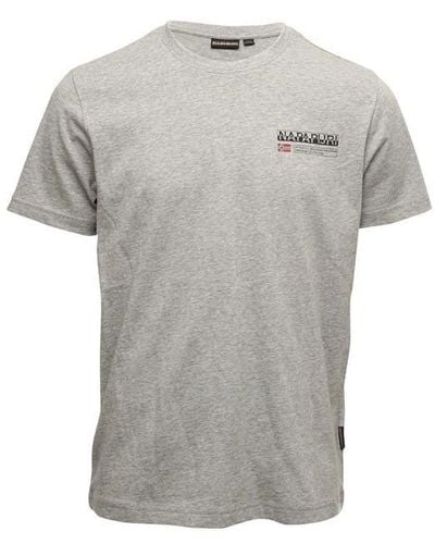 Napapijri Kasba Logo Crew T-shirt - Grey