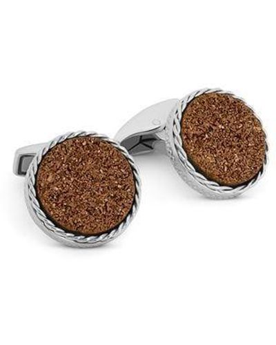 Tateossian Drusy Cufflinks - Brown