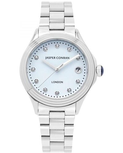 Jasper Conran Ladies 36mm Blue And Watch J1b104055 - Metallic