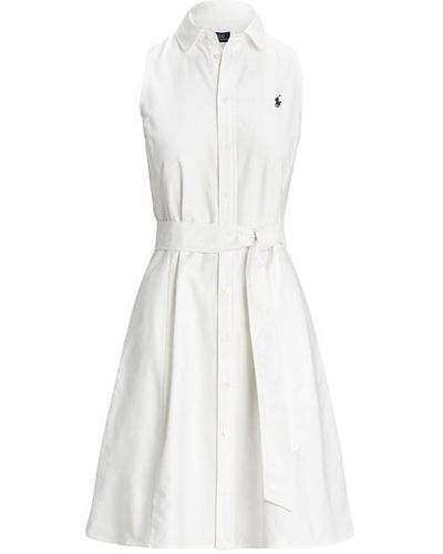Polo Ralph Lauren Cotton Polo Pony Mini Dress - White
