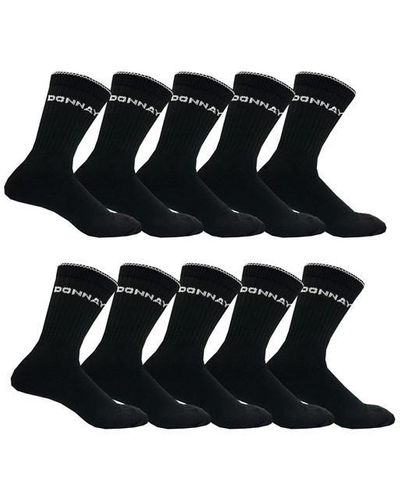 Donnay Crew 10 Pack Sports Socks Lddies - Black