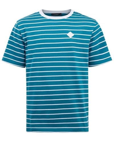 J.Lindeberg Stan Stripe T Shirt - Blue