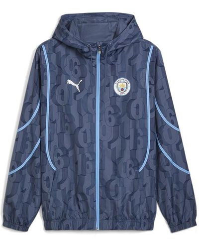 PUMA Manchester City Pre Match Jacket 2024 2025 Adults - Blue
