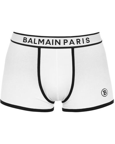 Balmain Paris Logo Boxers - White