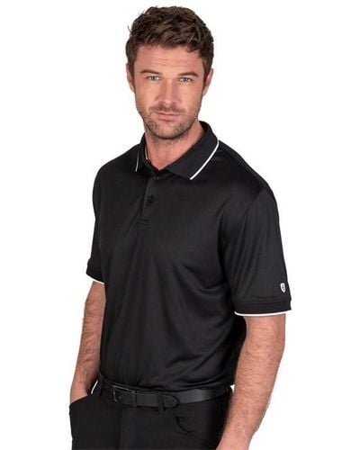 Island Green Performance Polo Golf Shirt - Black