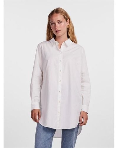 Pieces Ls Long Shirt Ld99 - White