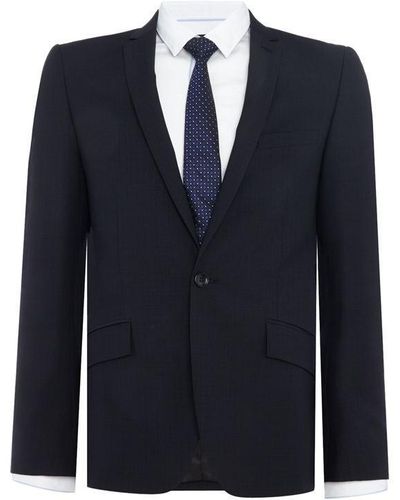 Kenneth Cole Devan Slim Fit Tonal Check Suit Jacket - Blue