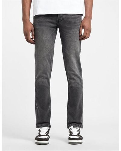 Unlike Humans Denim Taper Jeans - Grey