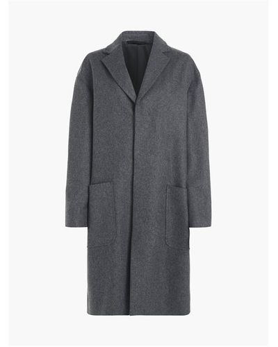 Calvin Klein Modern Wool Blend Coat - Grey