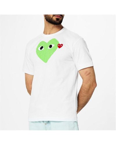 COMME DES GARÇONS PLAY Double Heart Logo T-shirt - Green