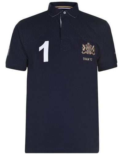 Howick Short Sleeve Rugby Polo Shirt - Blue