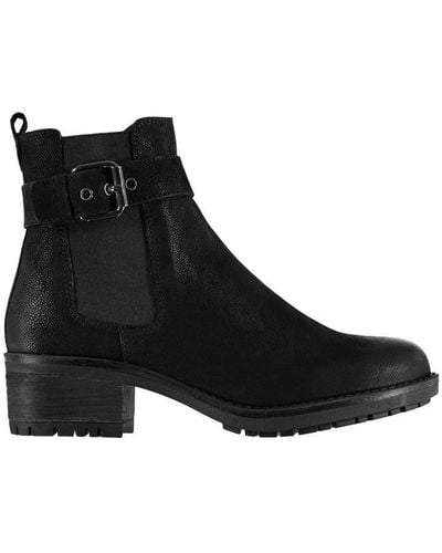 Linea rugged Buckle Boots - Black