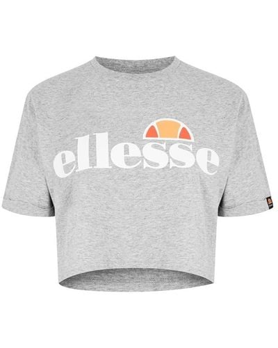 Ellesse Alberta Cropped T-shirt - Grey