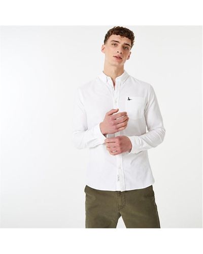 Jack Wills Plain Oxford Shirt - White