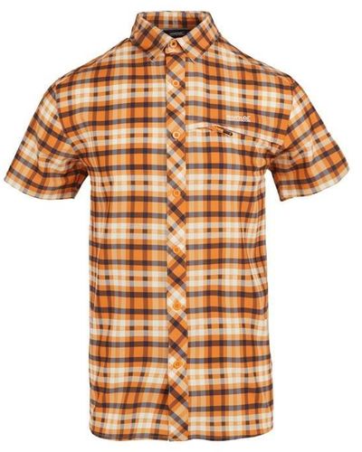 Regatta Travel Packaway Short Sleeve Shirt - Brown