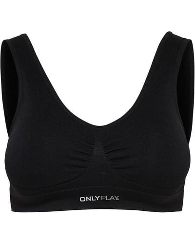 Only Play Play Seamless Ruched Sports Bra - Black