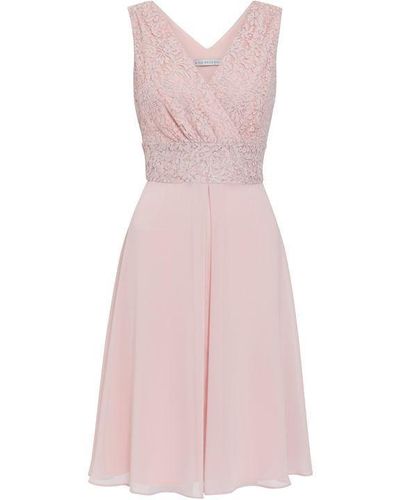 Gina Bacconi Gracie Metallic Corded Lace Dress - Pink