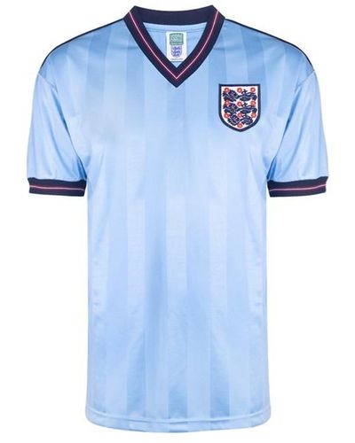 Score Draw England 1986 Third Shirt - Blue