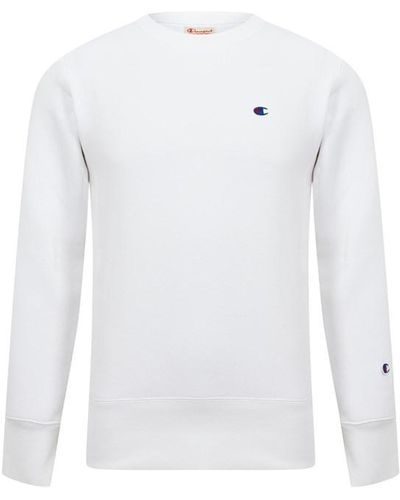 Champion Reverse Weave Logo Sweatshirt - White